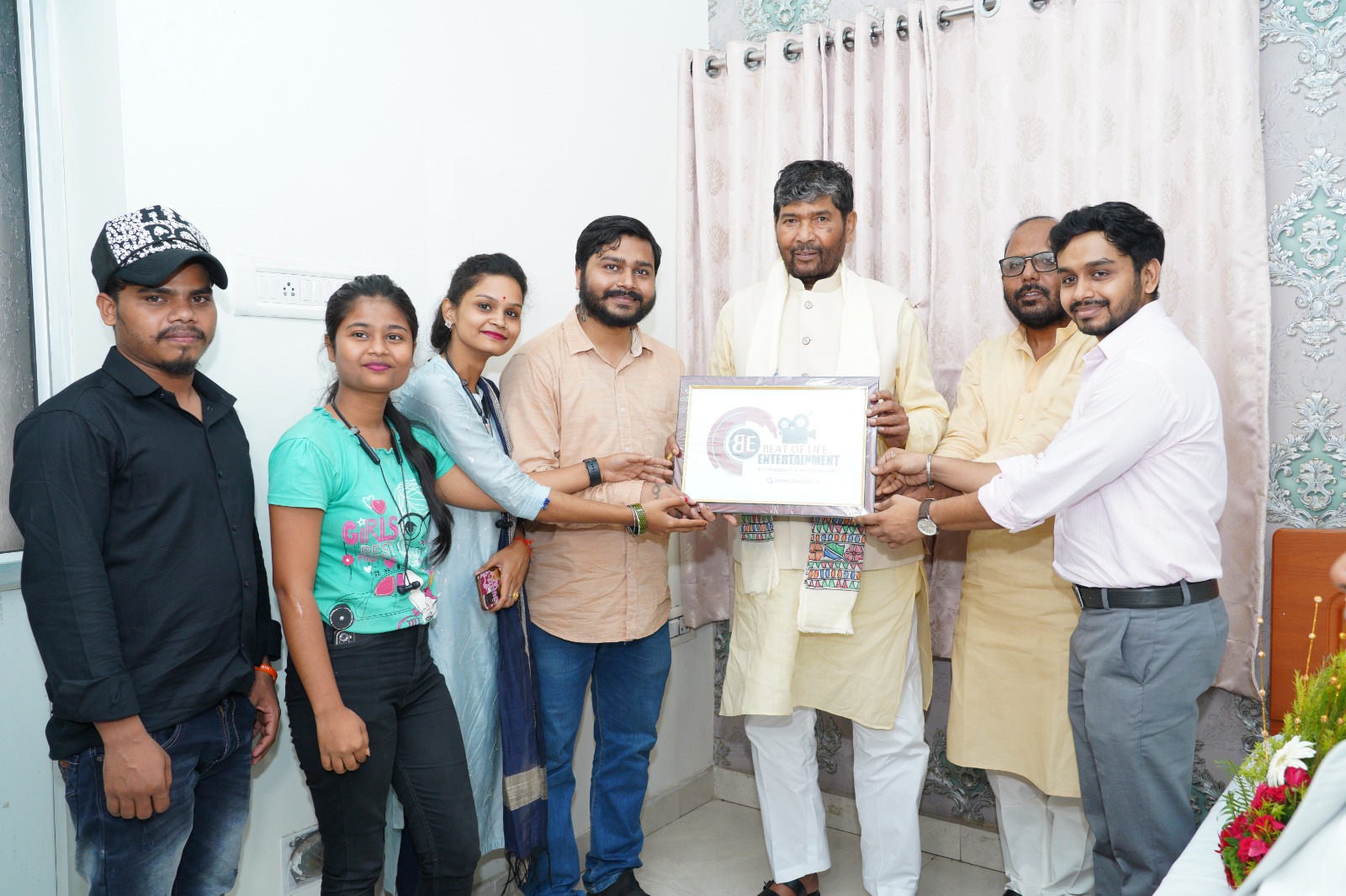 Beat of Life Entertainment Team Meets Pashupati Paras, the Union Minister of the Indian Government  