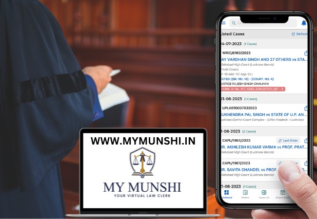 Now Lawyers Can Manager Their Court Cases With MyMunshi App- A Virtual Law Clerk
